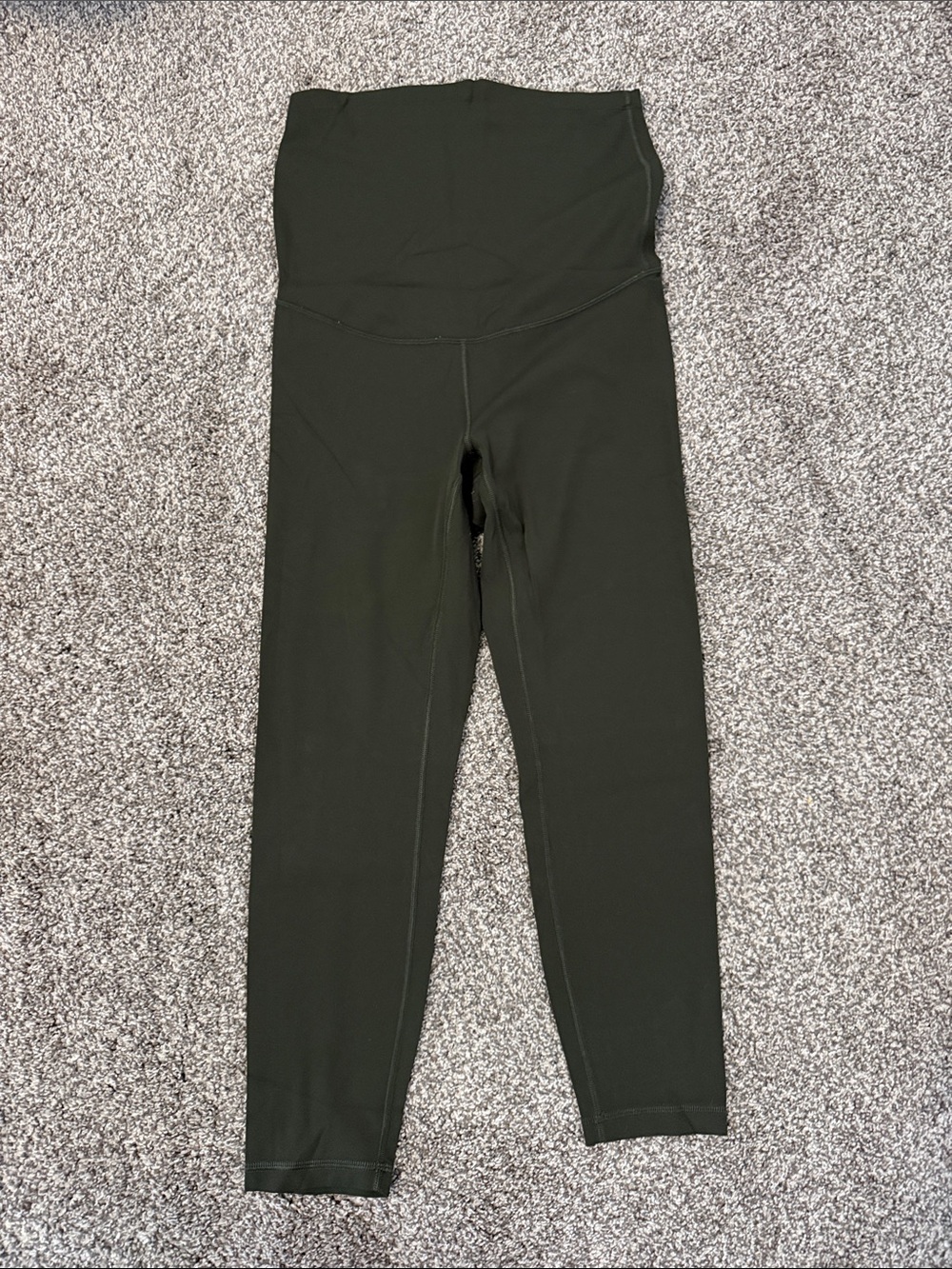 Women’s Maternity High-Waist capri Active Leggings - Olive Green